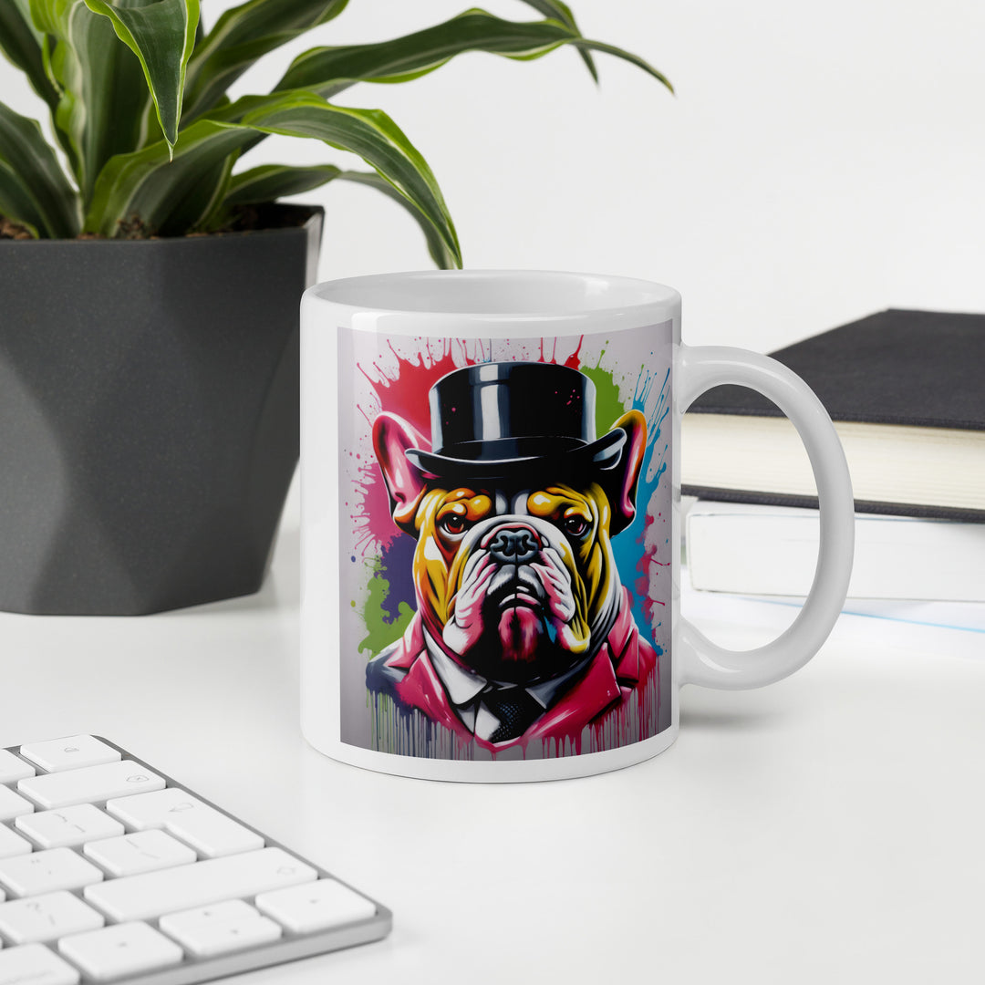 Bulldog- White glossy mug v2