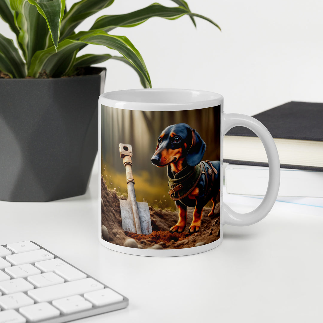 Dachshund- White glossy mug v2