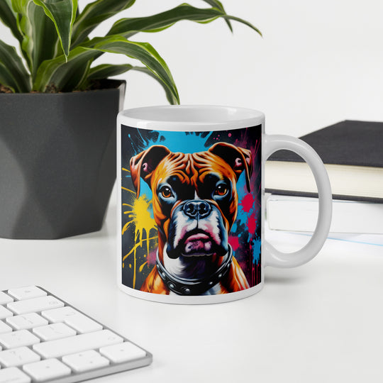 Boxer- White glossy mug