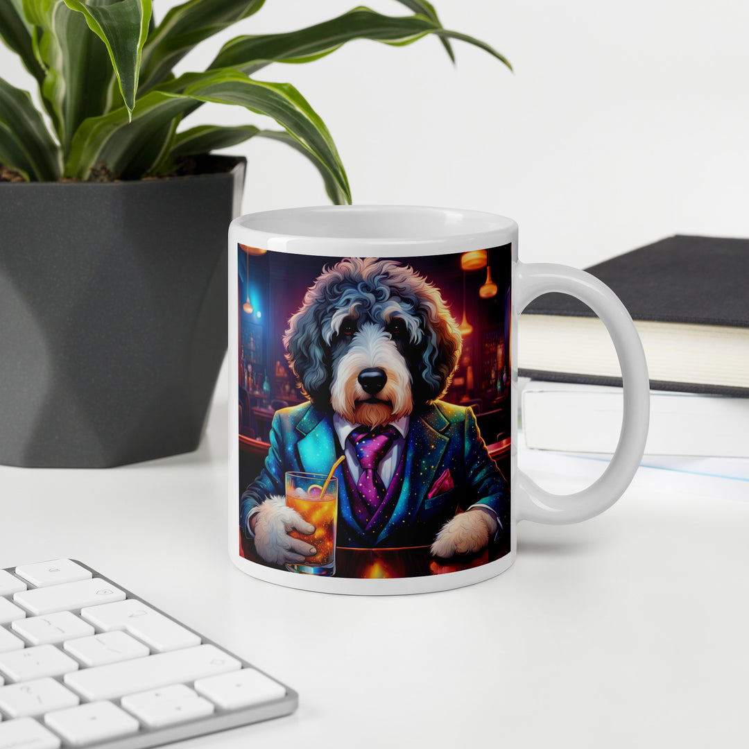 Bernedoodle General- White glossy mug v8