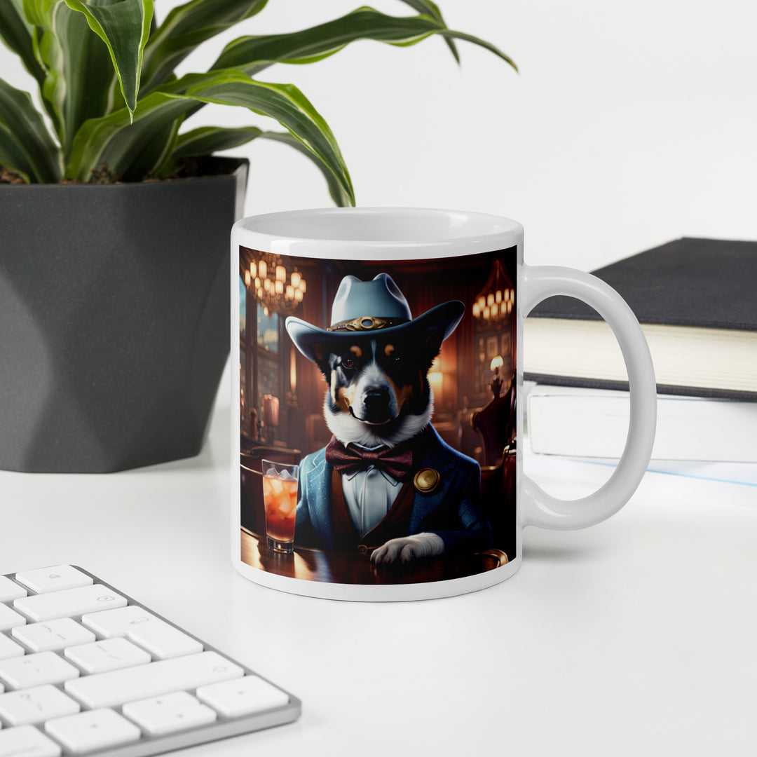 Texas Heeler General- White glossy mug v2