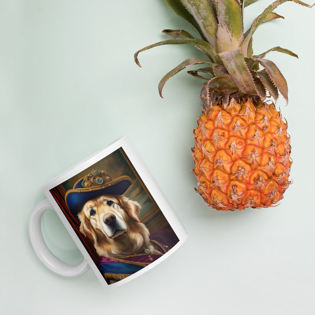 Golden Retriever-White glossy mug