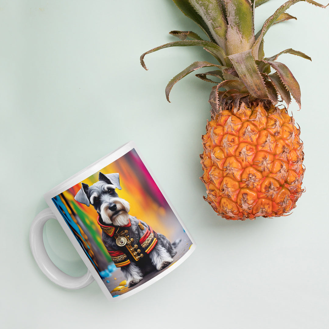 Miniature Schnauzer- White glossy mug v2