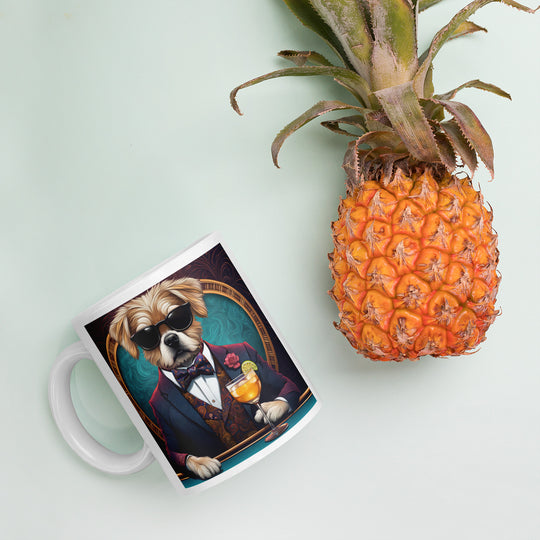 Pekapoo General- White glossy mug v2