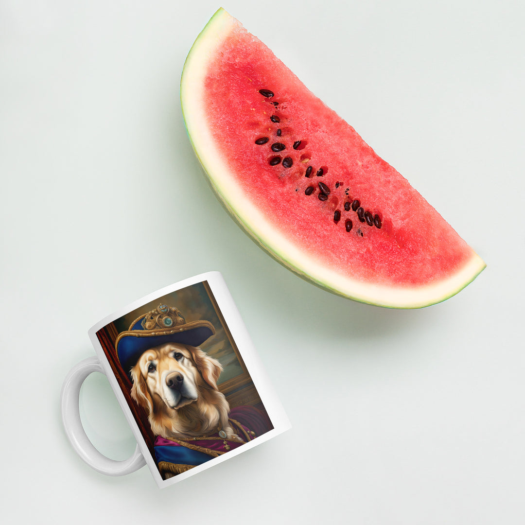 Golden Retriever-White glossy mug