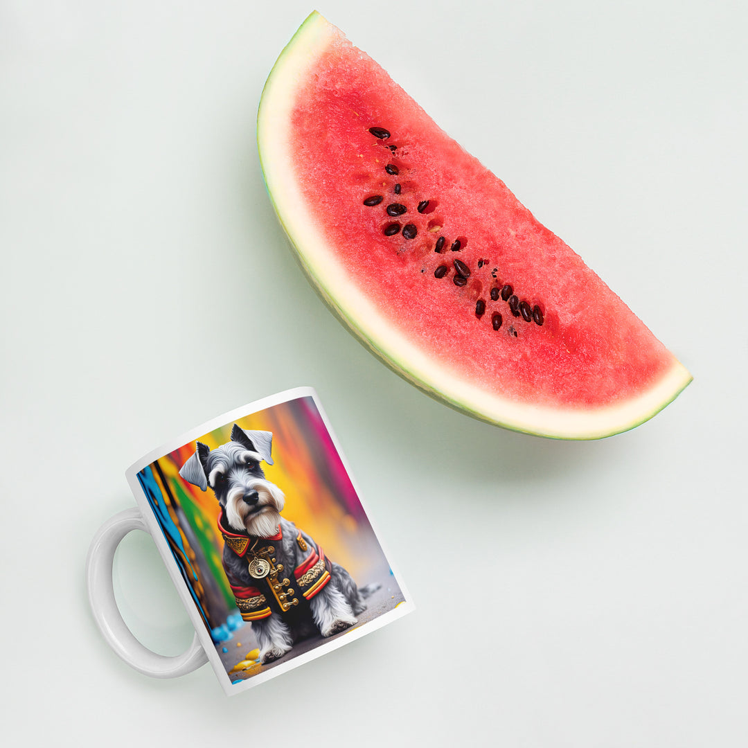 Miniature Schnauzer- White glossy mug v2