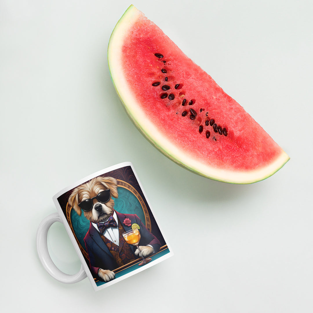 Pekapoo General- White glossy mug v2