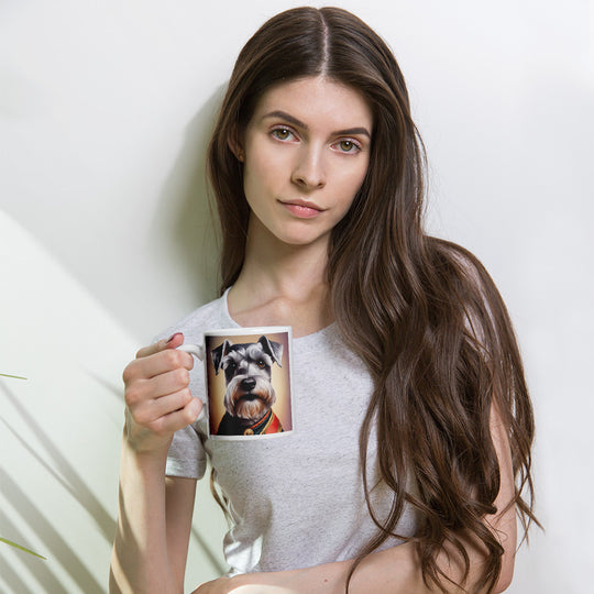 Miniature Schnauzer- White glossy mug