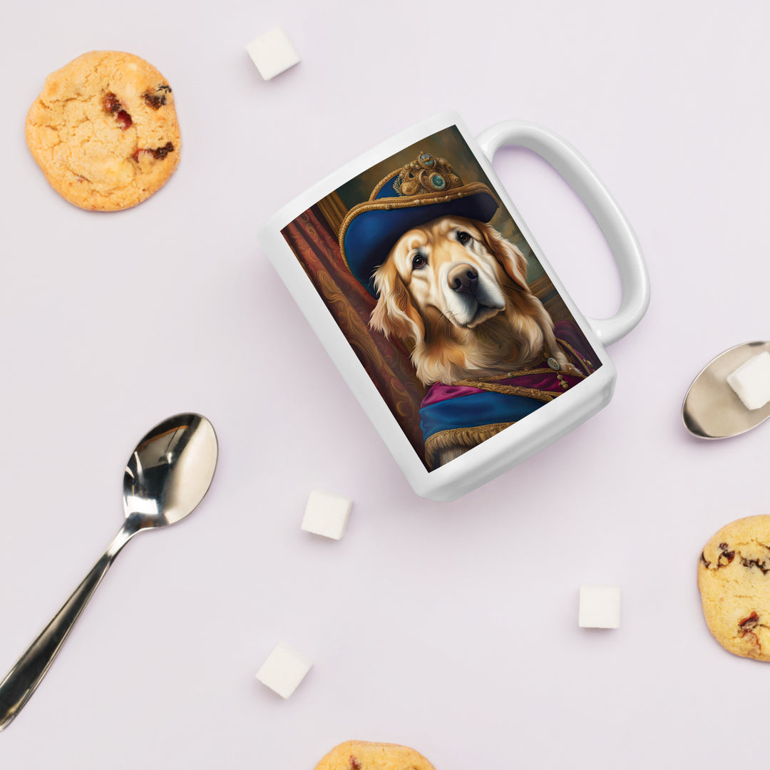 Golden Retriever-White glossy mug