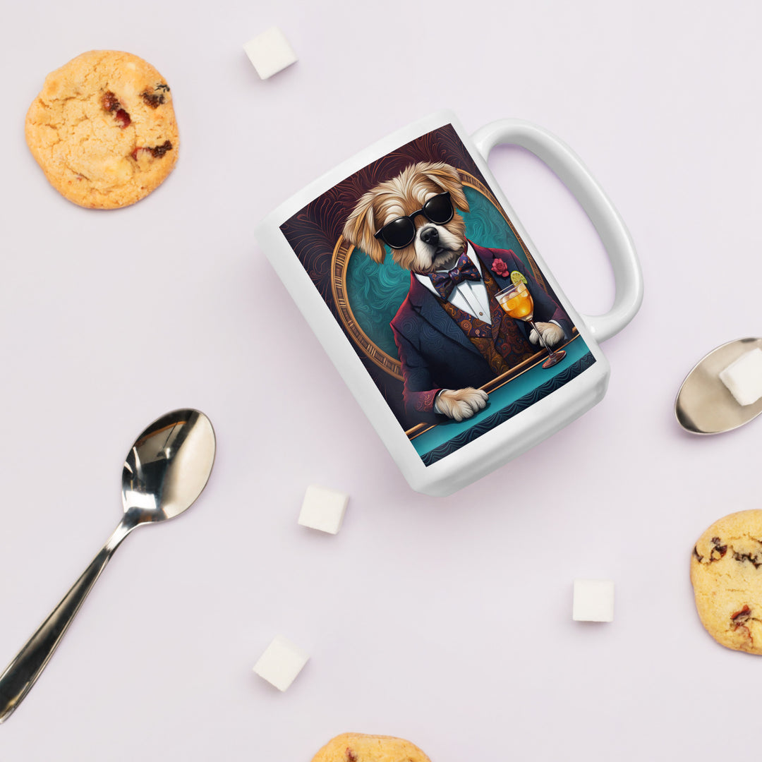 Pekapoo General- White glossy mug v2