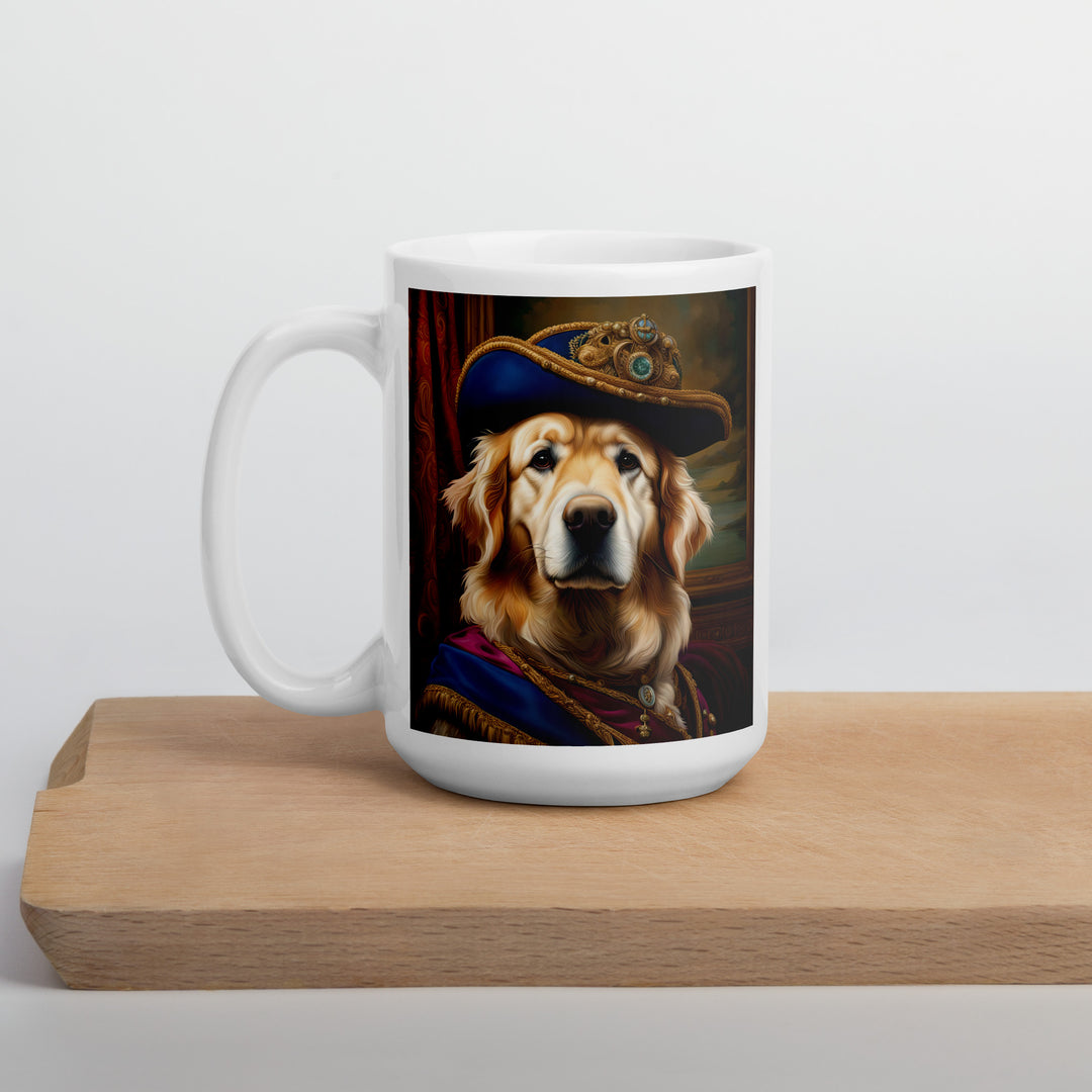 Golden Retriever-White glossy mug