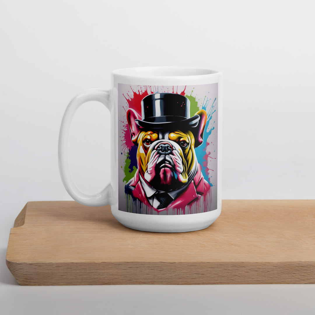 Bulldog- White glossy mug v2