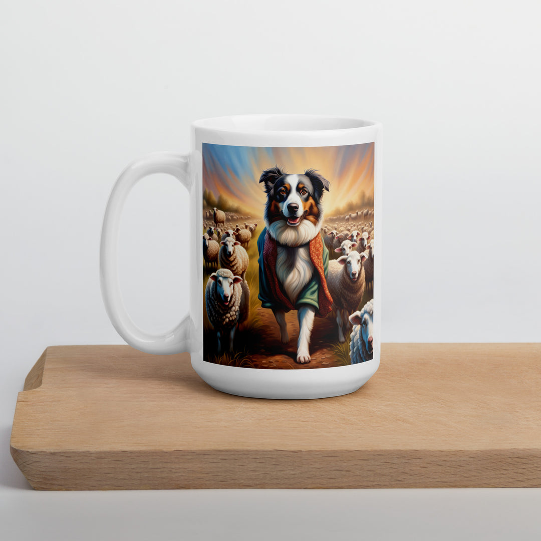 Australian Shepherd- White glossy mug