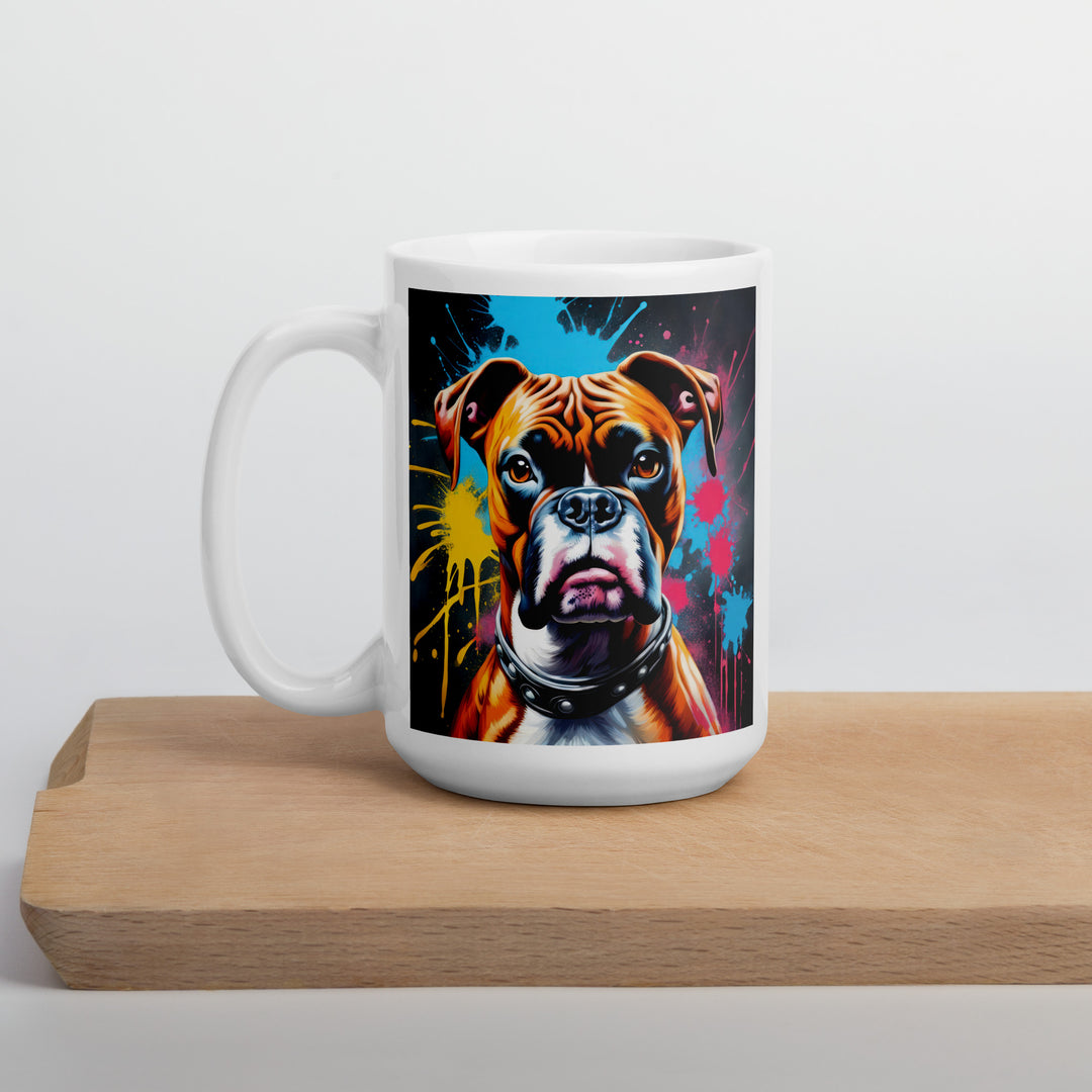 Boxer- White glossy mug