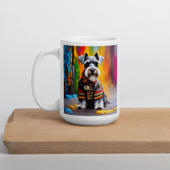 Miniature Schnauzer- White glossy mug v2