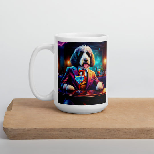 Bernedoodle General- White glossy mug v3