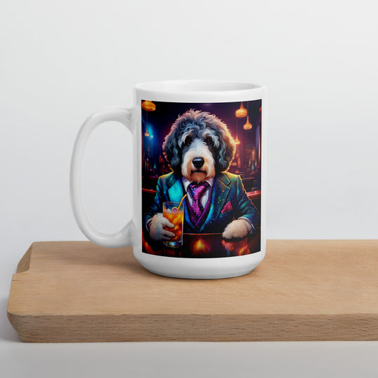 Bernedoodle General- White glossy mug v8