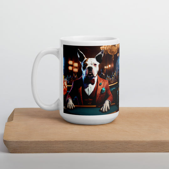 Catahoula Bulldog General- White glossy mug v12