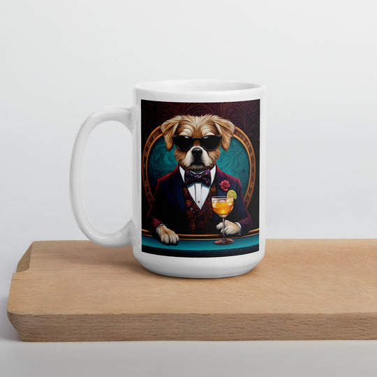 Pekapoo General- White glossy mug v2
