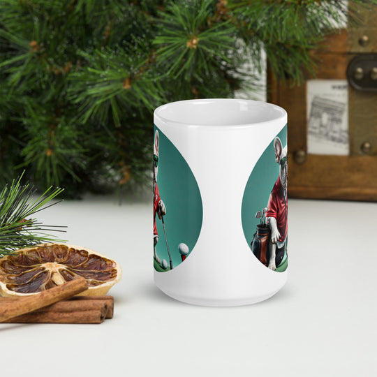 White glossy mug-French Bulldog V5