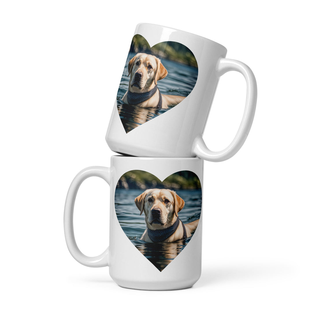 White glossy mug-Labrador Retriever V2