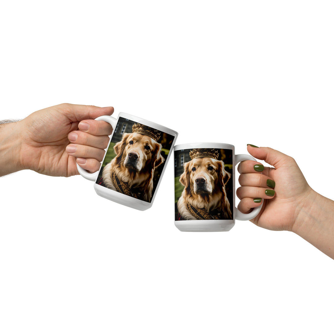 Golden Retriever- White glossy mug v4