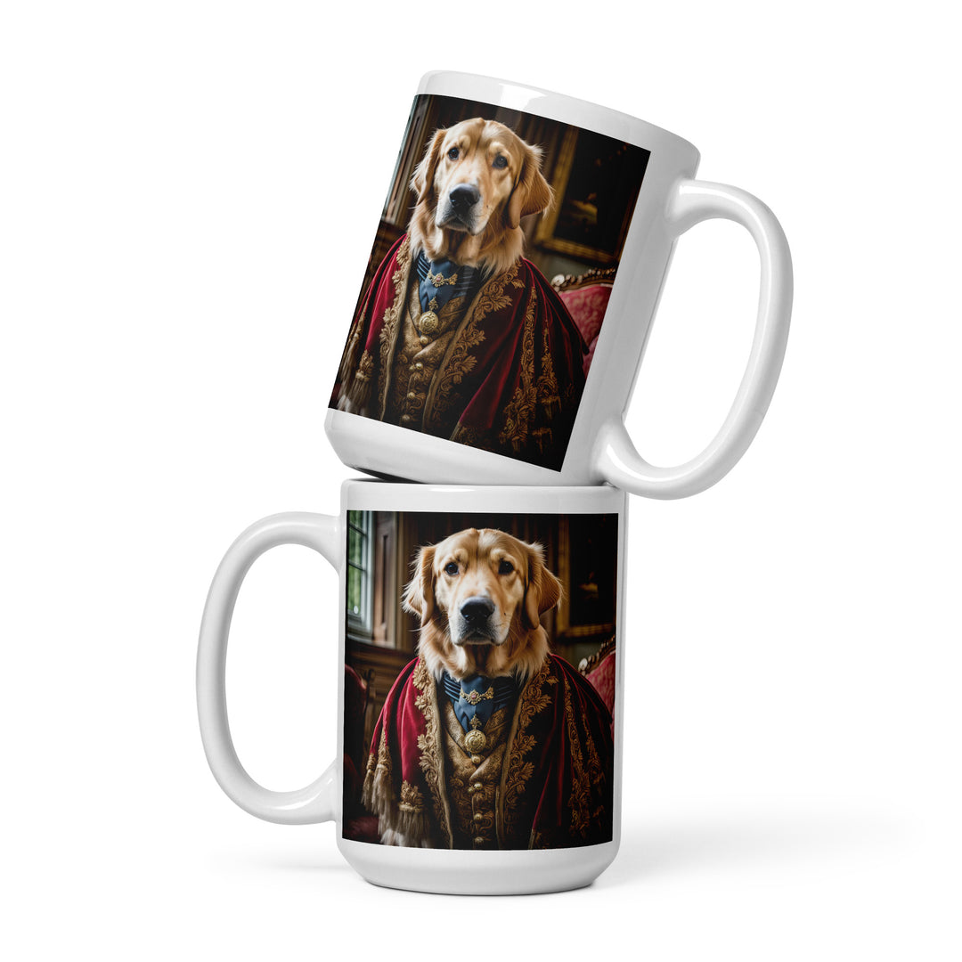 Golden Retriever- White glossy mug v4