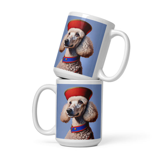 Poodle- White glossy mug v3