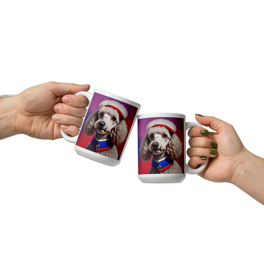 Poodle- White glossy mug v5