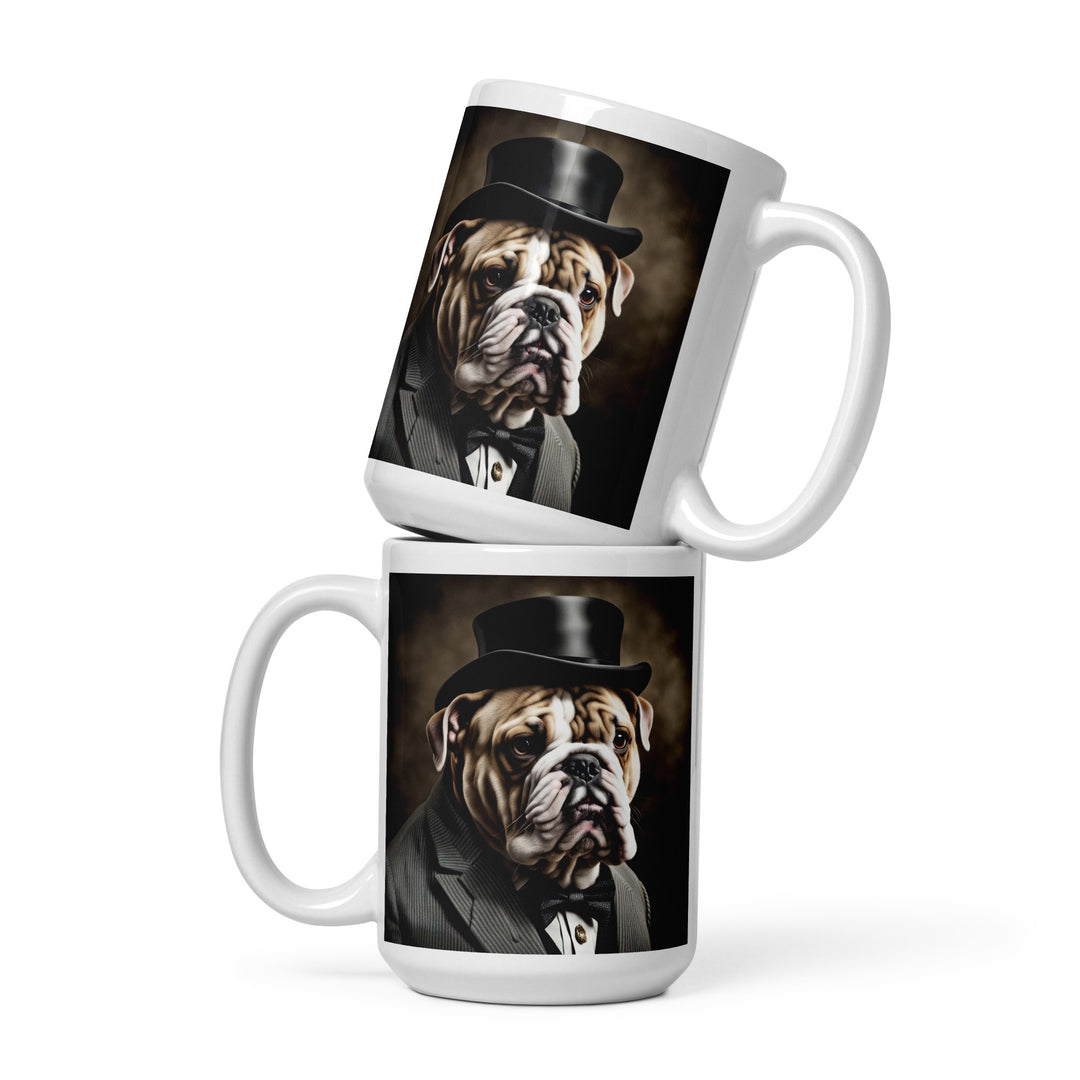 Bulldog- White glossy mug