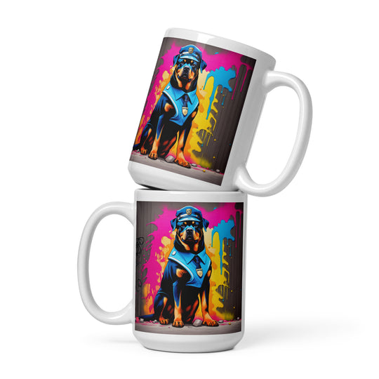 Rottweiler- White glossy mug