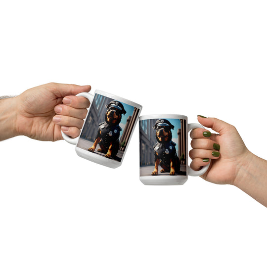 Rottweiler- White glossy mug v3