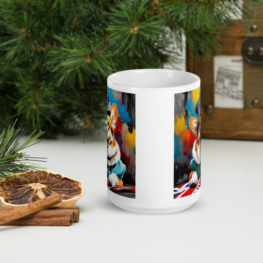Pembroke Welsh Corgi- White glossy mug v2