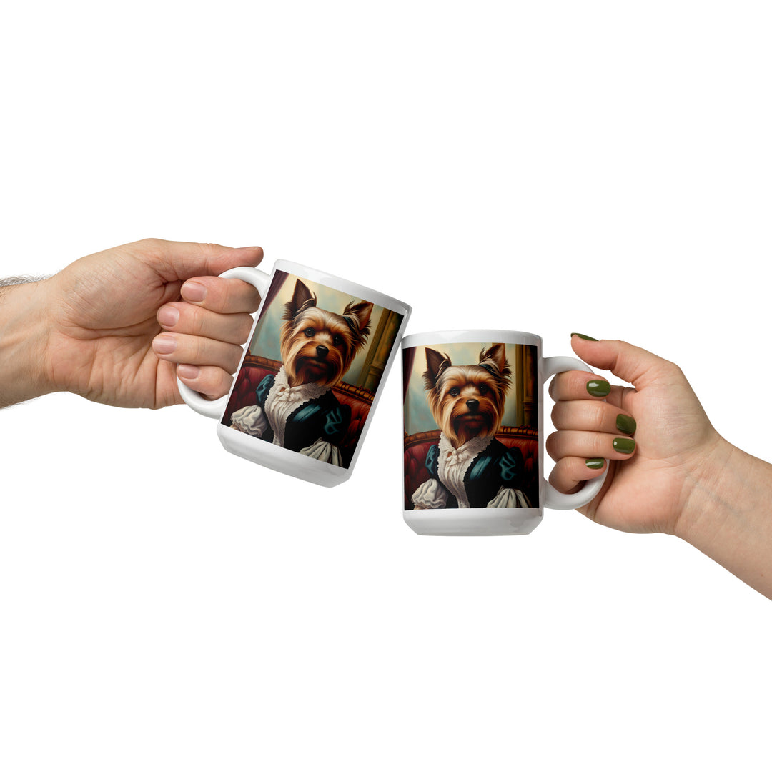 Yorkshire Terrier- White glossy mug v2