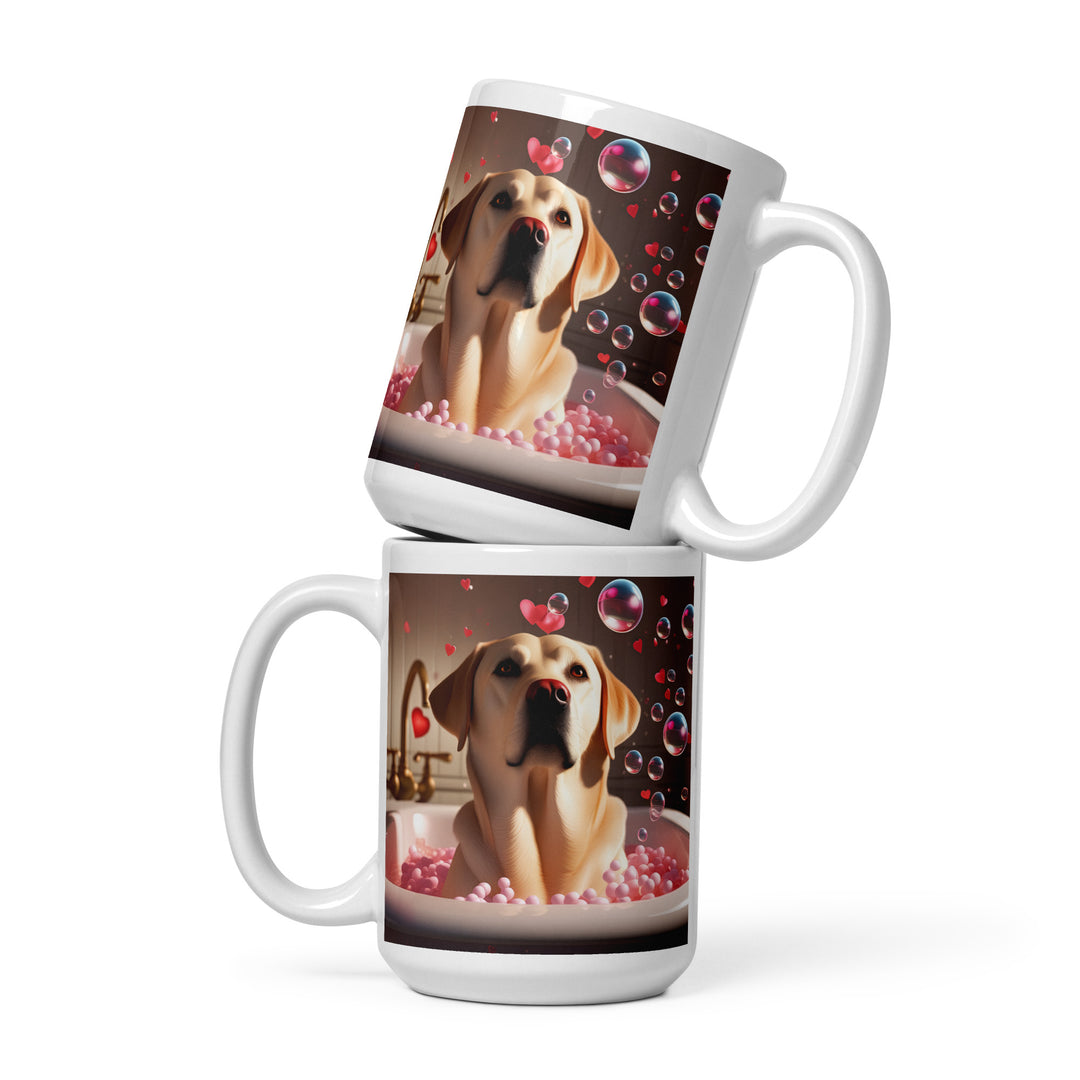 Labrador Retriever Romantic- White glossy mug