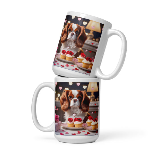 Cavalier King Charles Romantic- White glossy mug v2