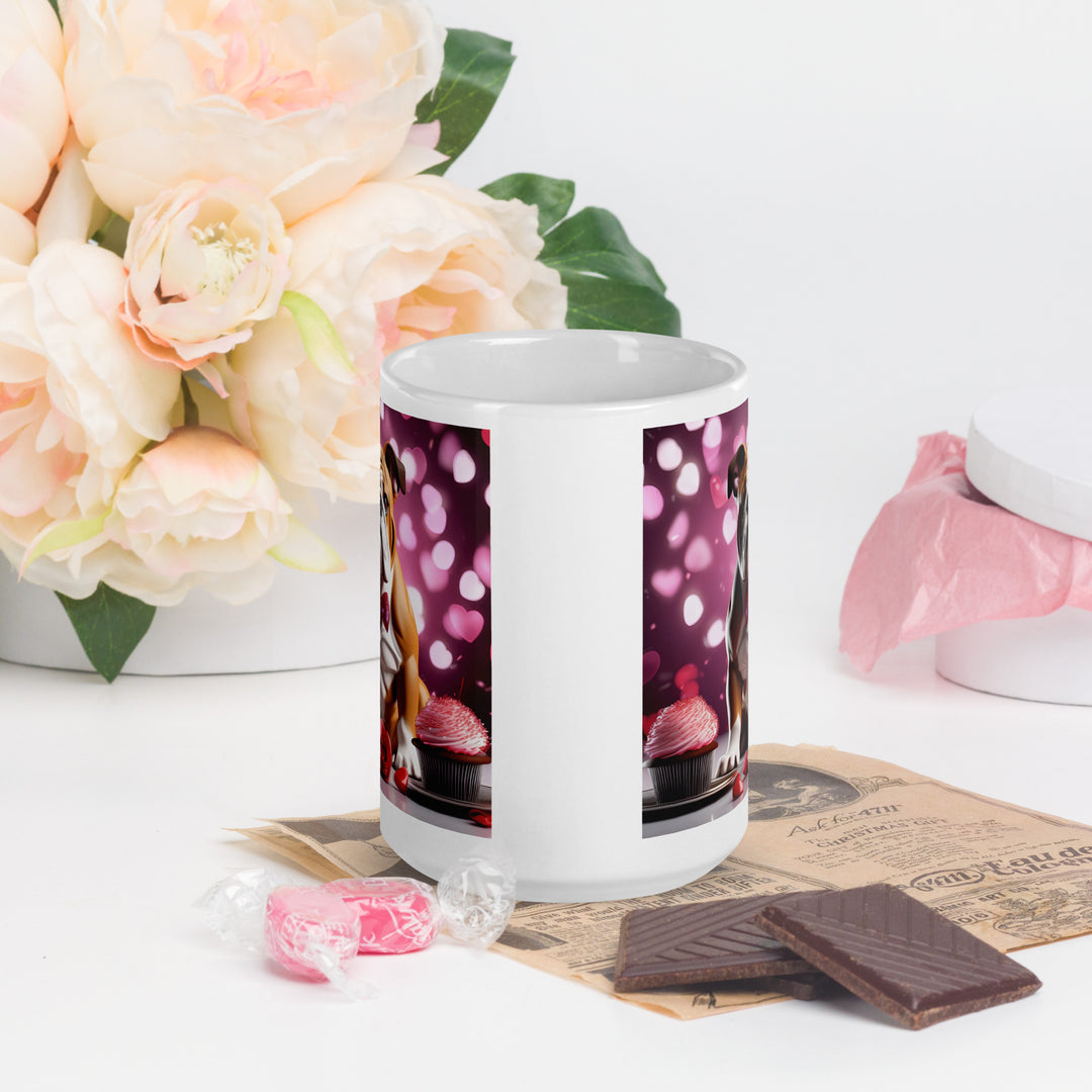 Bulldog Romantic- White glossy mug v2