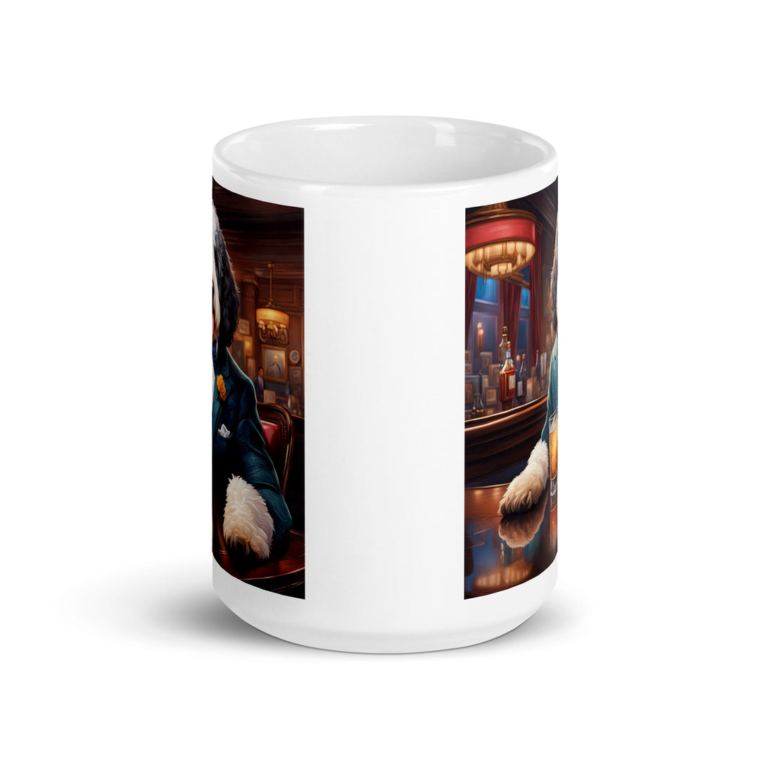 Bernedoodle General- White glossy mug v9