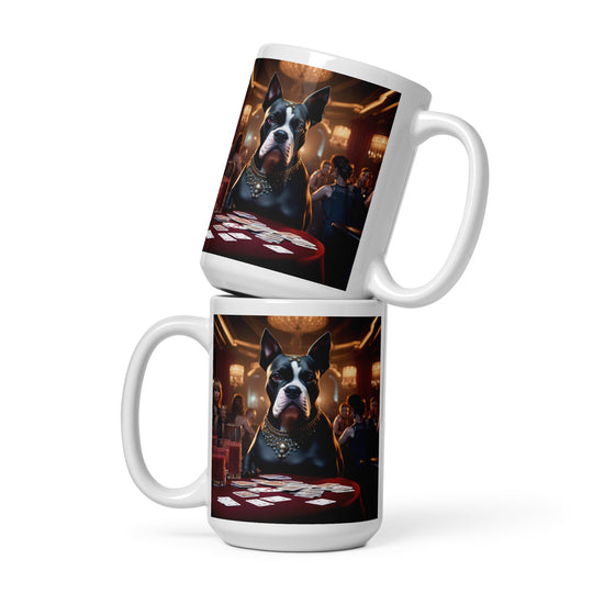 Catahoula Bulldog General- White glossy mug v13