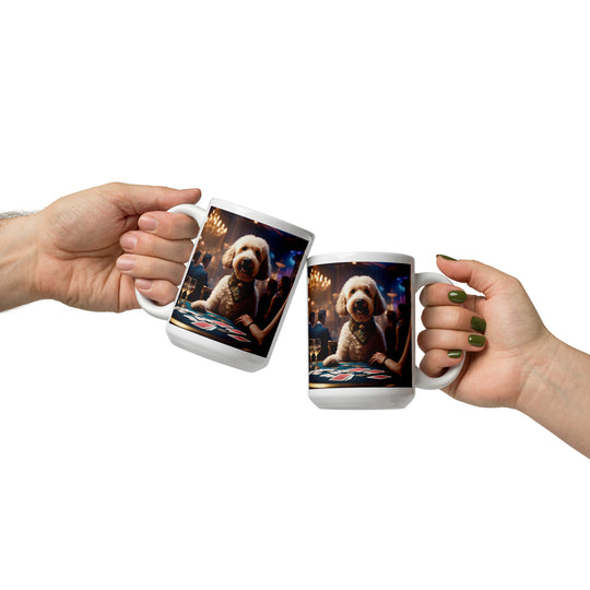 Goldendoodle- White glossy mug v17