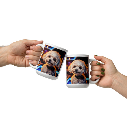 Maltipoo General- White glossy mug v14