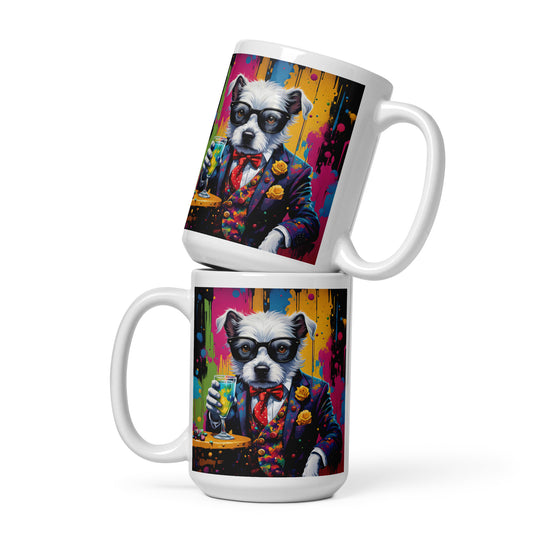 Pekapoo General- White glossy mug v12