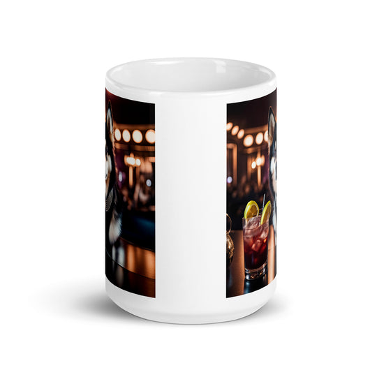 Pomsky General- White glossy mug v3