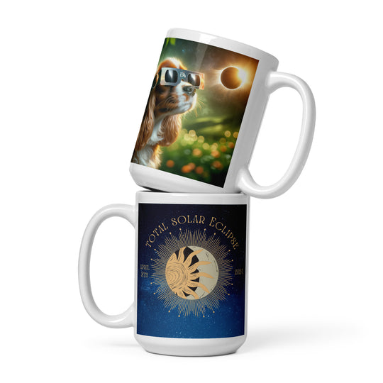 Cavalier King Charles Spaniel Eclipse- White glossy mug