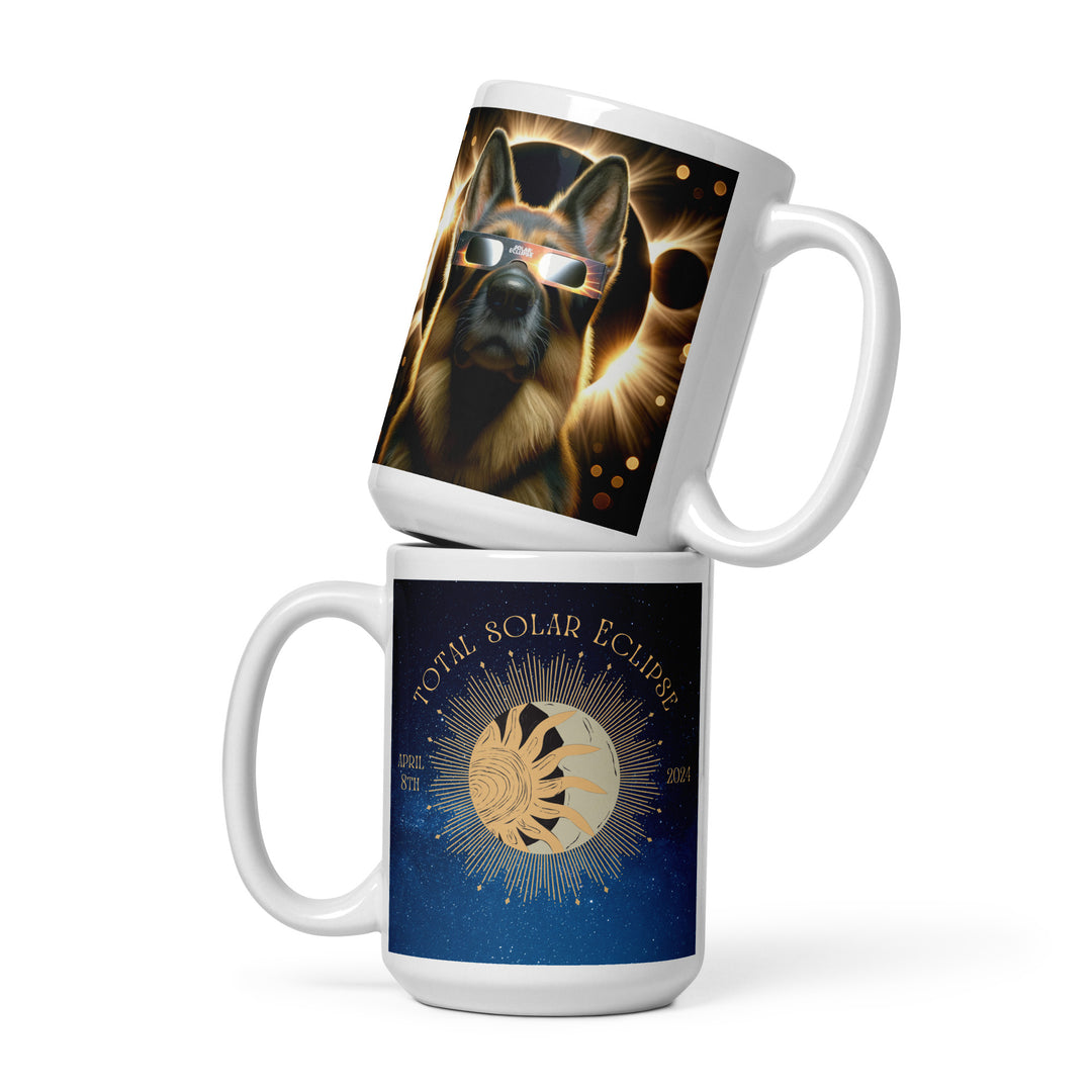 German Shepherd Eclipse- White glossy mug