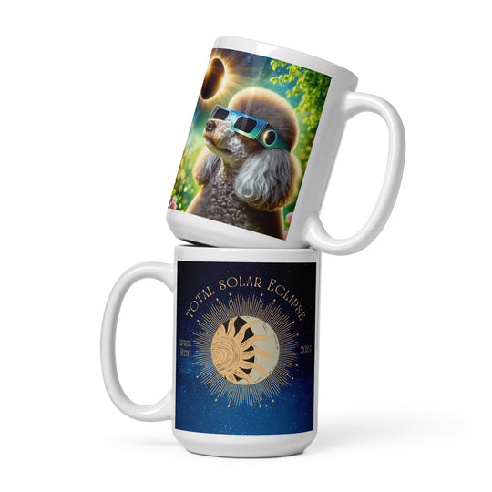 Poodle Eclipse- White glossy mug v2