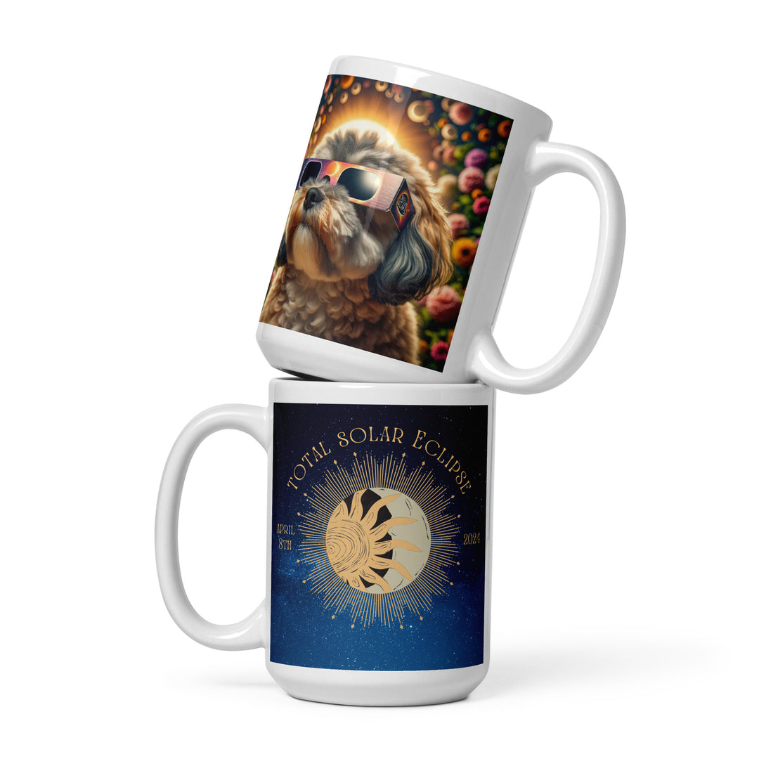 Shih Poo Eclipse- White glossy mug v2