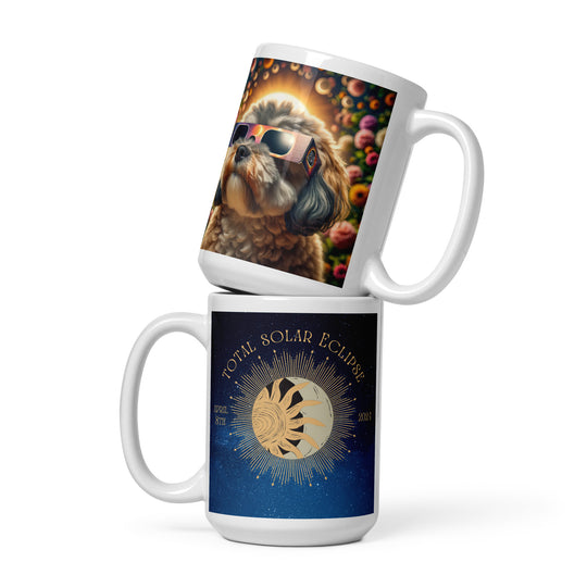 Shih Poo Eclipse- White glossy mug v2