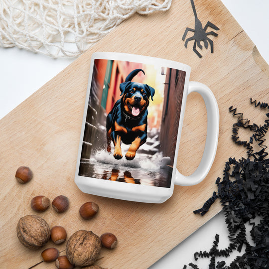 Rottweiler- White glossy mug v2