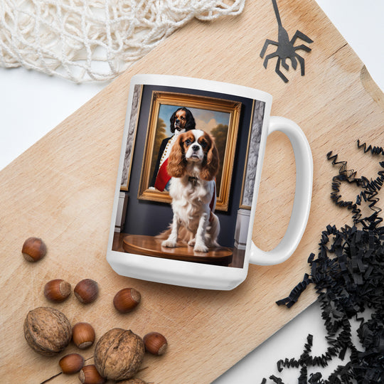 Cavalier King Charles Spaniel- White glossy mug v3